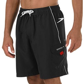 Speedo Men's Swim Trunk Knee Length Marina Volley Black/White