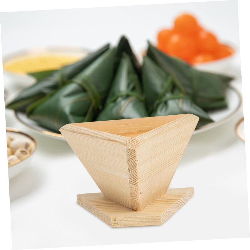 KICHOUSE Wooden Food Molds Rice Dumpling Molds Set Handmade Simple