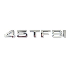 MCK Auto - 45 TFSI Silver Glossy Rear Boot Logo Back Badge Emblem Tuning Modification
