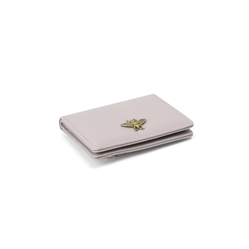 portafolios pequeña para mujer, con bloqueo RFID, bolsillo doble, delgada,
