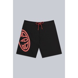 Animal Brett Mens Boardshorts - Repreve® Fabric, Lightweight & Quick Dry Swim Trunks with Drawstring- Best for, Surfing, Beach & Outdoors Black