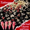Gold Nail Charms, Cherry Crown Heart Snake Star Bow Butterfly