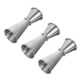 Ipetboom 3Pcs Stainless Steel Double Jiggers Bar Cocktail Cups Resistant for Bars Restaurants Home Use