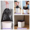 AOSULI Black Bin Liners 10 L with Drawstring Small Bin