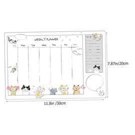 Operitacx Acryl Memoboard 1 Satz Trocken Abwischbare Tafel für Kühlschrank Wochenplanungstafel Transparentes Zeichenbrett für Schule und Büro Wiederverwendbar und Stabil