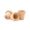 Small Wooden Flower Pot 1-9/16-inch x 1-1/2-inch, Pack of 24