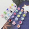 150Pcs Acrylic Flower Beads Candy Color Transparent Plastic Pastel Spacer