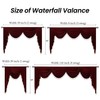 Phating Burgundy Red Valance - Waterfall Valance for Window Toppers