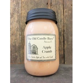Apple Crumb 16 Oz Jar Candle - Made in The USA - Blow Out The Light and Turn On The Candles!