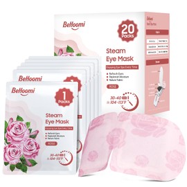 BeHoomi BeHoomi 20 Packs Steam Eye Mask, Heated Eye Mask Warm Compress for Eyes, Disposable Self Heating Eye Mask for Sleep, Spa, Travel Essentials & Relaxation Gifts for Women, Stocking Stuffers (Rose)