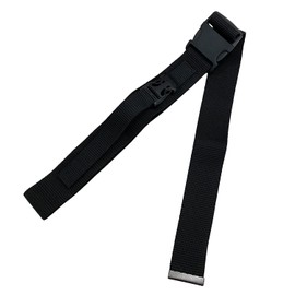 HUKURO PSCT-B1 One-Touch Buckle Belt, Width 1.9 x 49.2 inches (48 x 1250 mm), Black