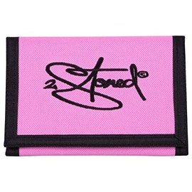 2Stoned Unisex Wallet with Velcro Fastening Made of Polyester in Various Colours, Pink/Classic Logo, Casual