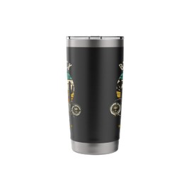 Borger TX USA Hotrod Retro Desert Sunset Design Stainless Steel Insulated Tumbler