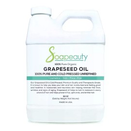 Soapeauty Semilla De Uva Aceite 100% Puro Orgánico Carrier Prensado En