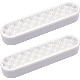 ESIW 2 PCS Multi-Purpose Cosmetic Storage Box, Desktop Organizers Silicone Make Up Brush Storage Stand Desktop Storage Box for Brush,Pencil,Art Supplies, Painting Brush(White)