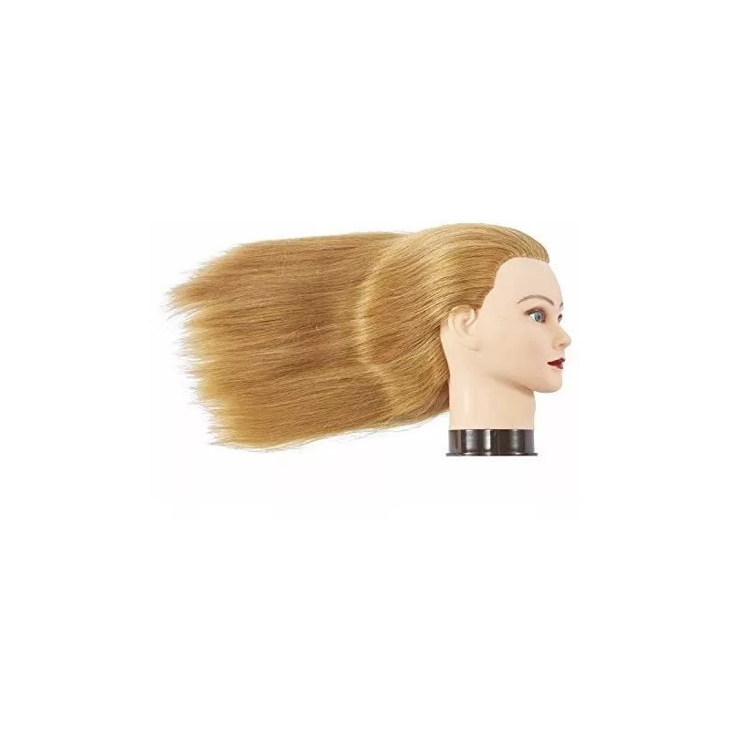 Training Head Maniqui Cabeza Cabello Natural Rubio 55cm Training Head