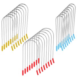 FEOHNS 24 Pieces Hot Roller Clips, Portable Stainless Steel Clips for Hot Rollers and Curlers(¾", 1", 1¼"), Hot Curler Clips Replacement Pins