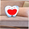 BESPORTBLE Soft Plush Tooth Pillow Back Support Pillow for Sitting