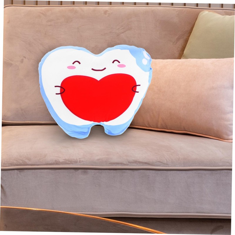 BESPORTBLE Soft Plush Tooth Pillow Back Support Pillow for Sitting