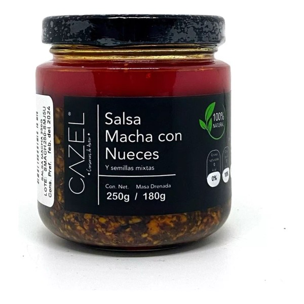 CAZEL Conservas de Autor Salsa Macha Con Nueces Y Semillas Oaxaca 220g