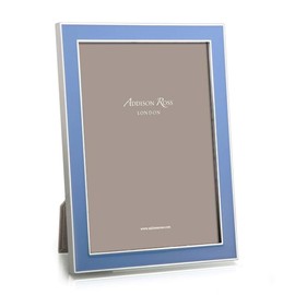 Addison Ross 5x7 Periwinkle Blue Enamel & Silver Picture Frame