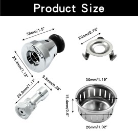 LifCratms Universal Pressure Cooker Relief Jigger Valve, Black Pressure Cooker Safe Regulator 80KPA Replacement Exhaust Valve with Anti-Blocking Accessories and Exhaust Rod (1 Kit)