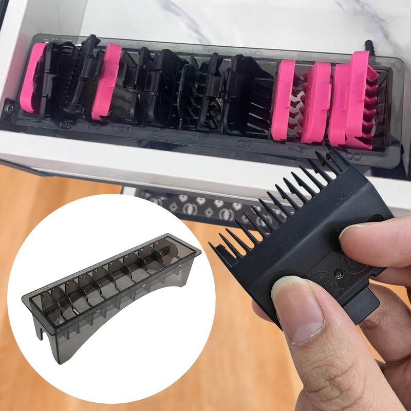 Clipper Guard Holder Organizer,Clipper Comb Holder Case,Grid Base Box For