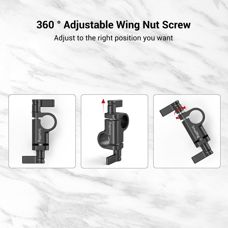 SMALLRIG 90 Grad 15mm Rod Clamp für Videokamera DSLR Rig