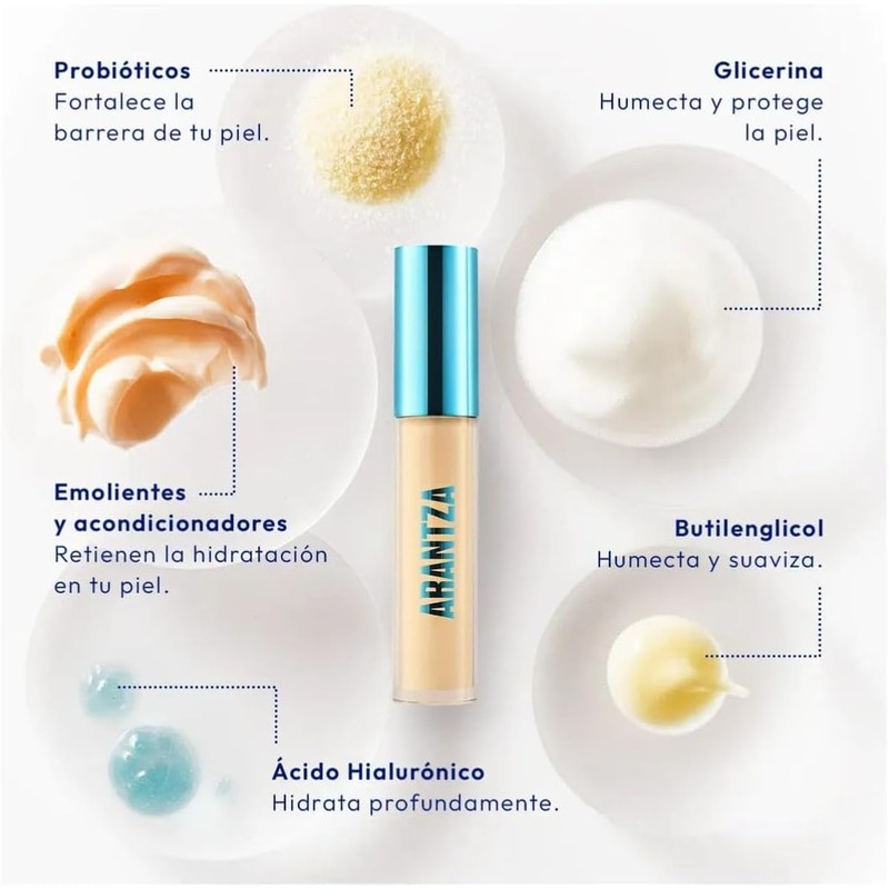 Corrector De Ojeras Y Manchas Arantza Alta Cobertura Mate 3w