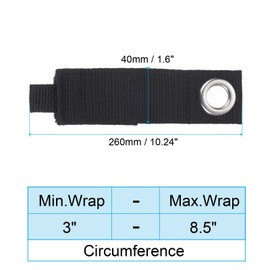 PATIKIL Extension Cord Holder Organizer 10 Inch, 2 Pack Hook and Loop Storage Strap Hanger for Power Cables Rope Hanging Garage Wall Organization, Black