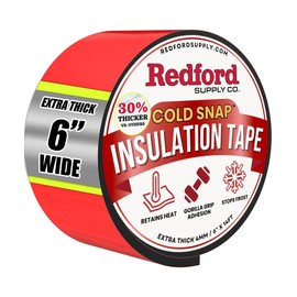 Redford Supply Co. 6in x 14ft, Pipe Insulation, Pipe Insulation Wrap, Water Pipe Insulation, Pipe Insulation for Winter, Pipe Wrap Insulation, Outdoor Pipe Insulation, AC Line Insulation