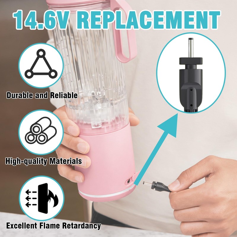 14.6V Replacement Power Cord for Ninja Blast Max Portable Blender