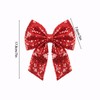 2PCS Red Cheer Bow, Large Shimmering Glitter Hair Bow Clips,