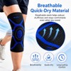 kunli Knee Support Sleeves With Side Stabilisers, 1 Pack，Black：M