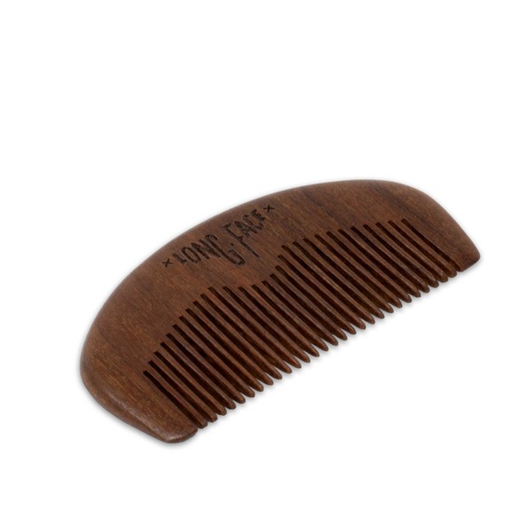 Long Face Gentleman Beard and Mustache Wood Comb, Perfect for Balms and Oils, Anti-Static, Pocket Size for all types of Beards.