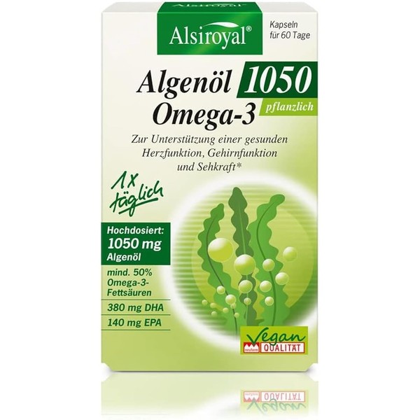 Alsiroyal Algae Oil 1050 (60 Capsules) - Omega 3 High