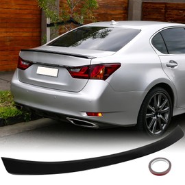 Rear Trunk Spoiler Wing for 2012-2021 Lexus GS 250t/300/350/400/450h GS F Sport Back Spoiler Lip Tail Wing Glossy Black Painted