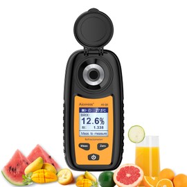 Aicevoos Brix Meter, Digital Brix Refractometer Automatic Temperature Compensation Brix Refractometer Range 0-35%