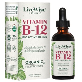 Liquid B12 Vitamin Sublingual – All-Natural Liquid Vitamin Vegan B12 Drops – Non-GMO Adenosylcobalamin Methylcobalamin B12 Supplement – Boost Your Immune System, Metabolism, Energy and Focus!