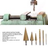 6PCS Step Drill Bit Set Hex Shank Electric Step Drill