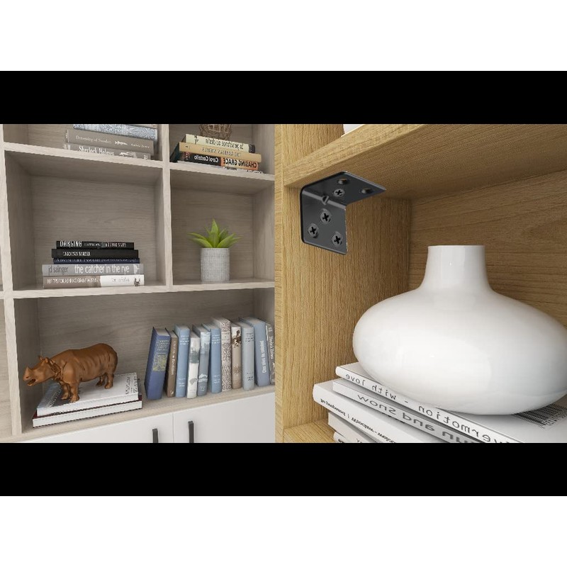 Black Stainless Steel Shelf Bracket,Joint Right Angle Bracket,L Shape Heavy