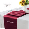 BEAMARKER 2 Pack Satin Table Runner 12 x 108 Inch