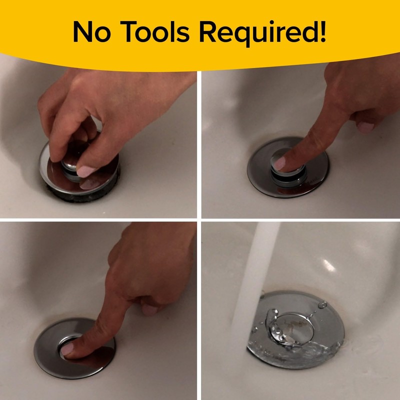 Mer-Maid Drain Magic Extra-Rugged Universal Sink Stopper, AS-SEEN-ON-TV, Instantly Replace