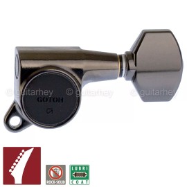 GOTOH NEW Gotoh SG381-07 L7 Set 7 in line Tuners w/ Screws Right Handed - COSMO BLACK