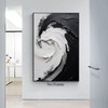 Black and White Abstract Painting Modern Black Canvas Wall Art