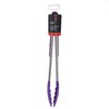 Chef Craft Premium Silicone Cooking Tongs, 12 inch, Purple