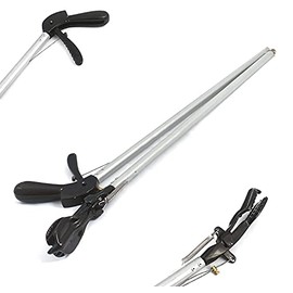 OdontoMed2011 96" Snake Tongs Reptile Grabber Rattle Snake Catcher Silver Wide JAW HANDLING Tool ODM
