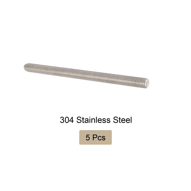 Rebower Fully Threaded Rod 304 Stainless Steel Rod Bar Studs,
