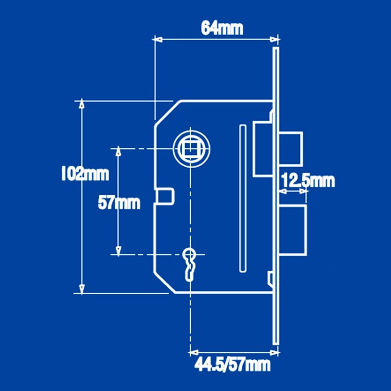 Yale Essentials 2.5 Inch/64 mm 3 Lever Sashlock, Easy Fitting