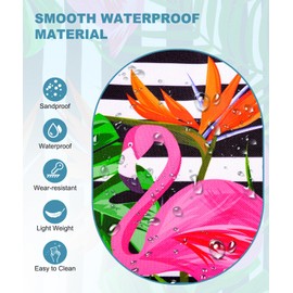 ISEYOU Extra Large Beach Bag, Waterproof Beach Bags with Zipper, Pool Bag with Wet Compartment, Lightweight Foldable Large Weekender Bags for Women, Perfect for Pool Travel Vacation Gym